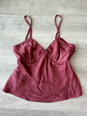 BNWT No Boundaries Satin Cami Tank Top - Wine